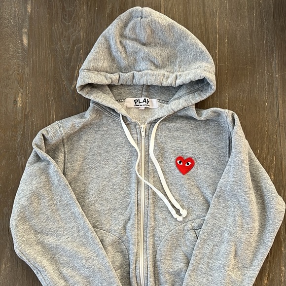 Comme Des Garsons Play Zip-up Hoodie, Size Small - Picture 3 of 5